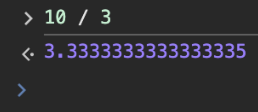 Dividing 10 by 3